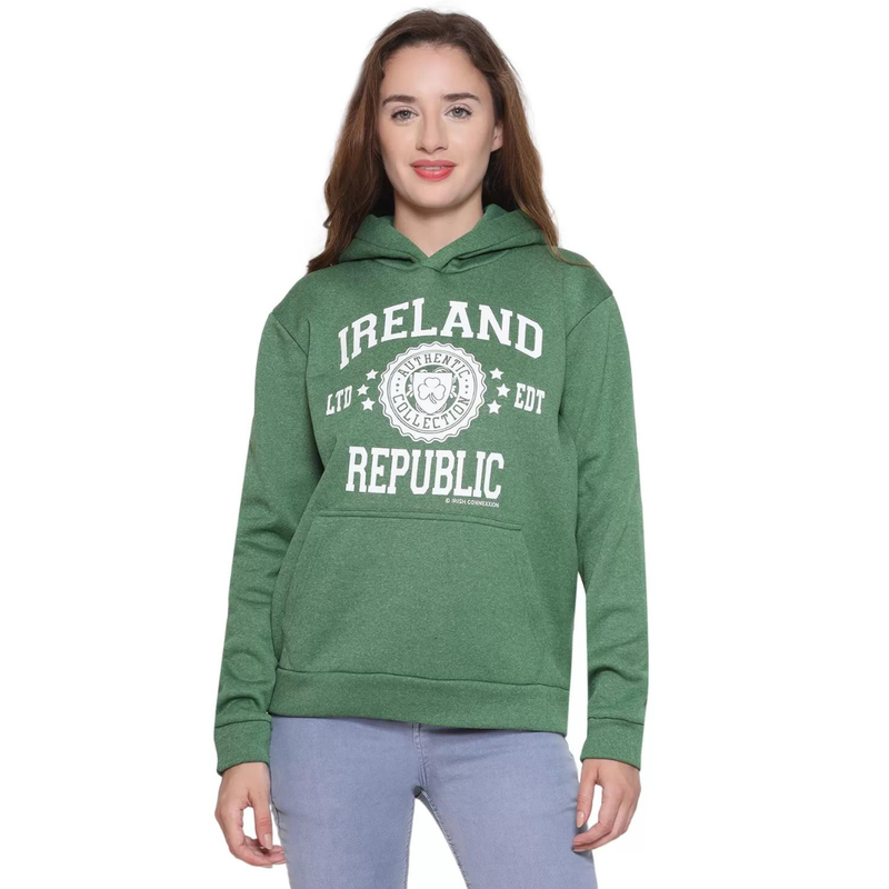 Ireland Stamp Stars Unisex Hoodie Green